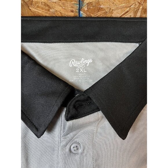 NEW Rawlings Gold Glove Club Polo Shirt Mens XXL Polyester Baseball Top - Picture 4 of 6